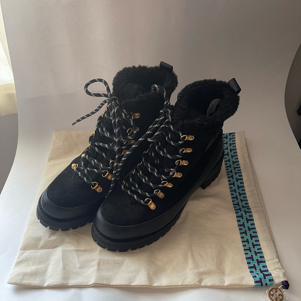 Tory Burch Lug Sole Combat Boots